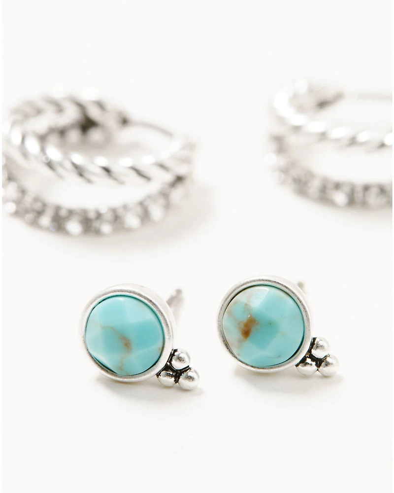 Lainey Wilson Women's Country Cool  Feather Earring Set - 3 Piece
