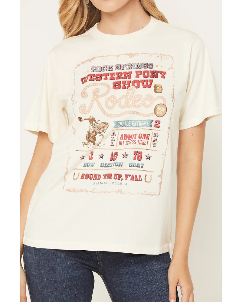 Shyanne Women's Rodeo Ticket Short Sleeve Graphic Tee