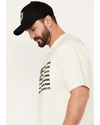 Hawx Men's Camo Flag Short Sleeve Graphic Work T-Shirt
