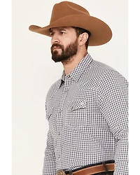 Blue Ranchwear Men's Rawlins Plaid Print Long Sleeve Western Pearl Snap Shirt
