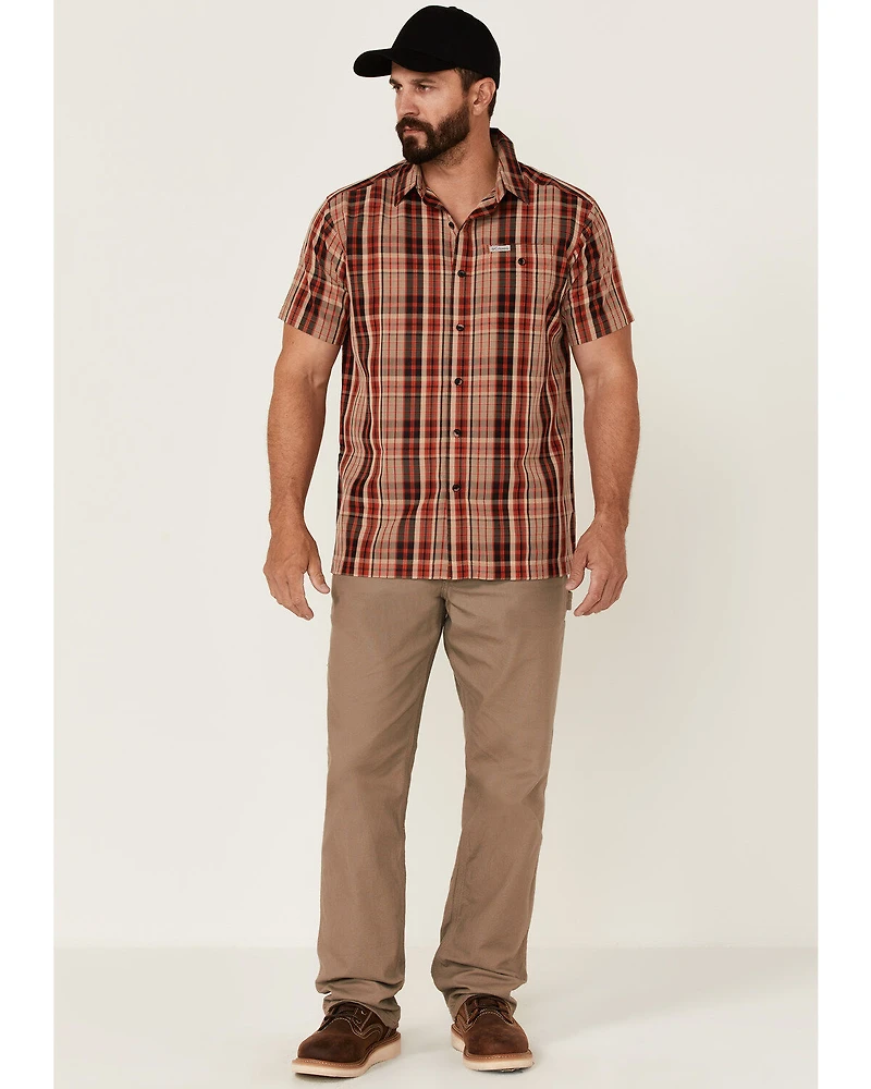 Columbia Men's Lakeside Trail Large Plaid Short Sleeve Button Down Western Shirt