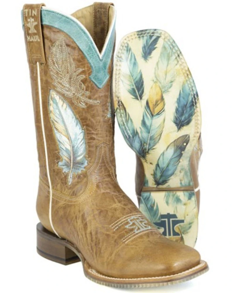Tin Haul Women's Plume Western Boots - Broad Square Toe