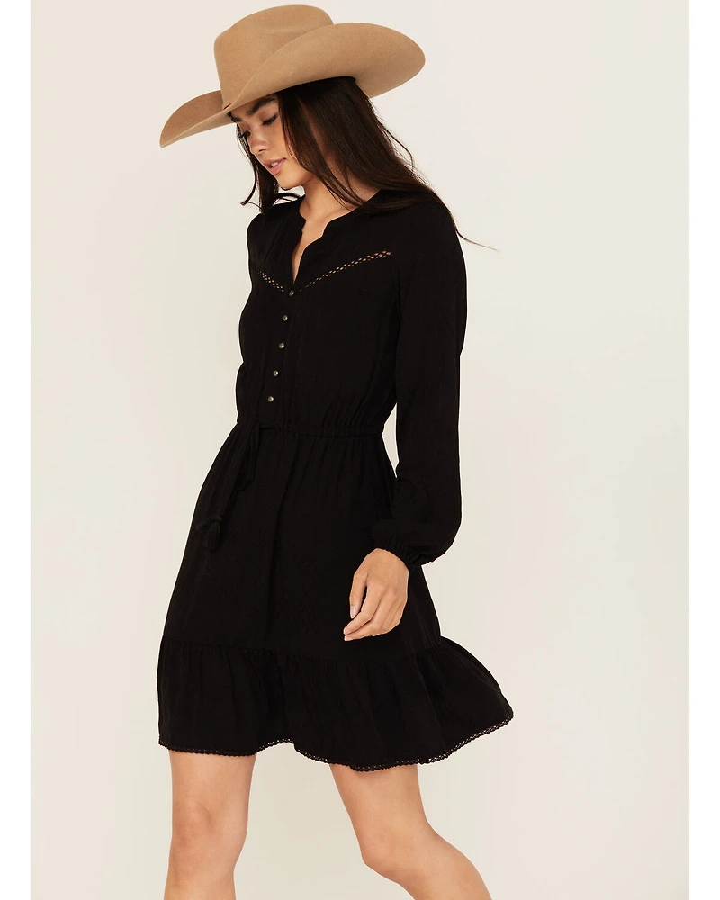Idyllwind Women's Fitzpatrick Solid Long Sleeve Mini Dress