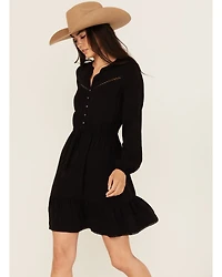Idyllwind Women's Fitzpatrick Solid Long Sleeve Mini Dress