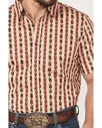 Cody James Men's Bridgestone Southwestern Striped Short Sleeve Button-Down Stretch Western Shirt