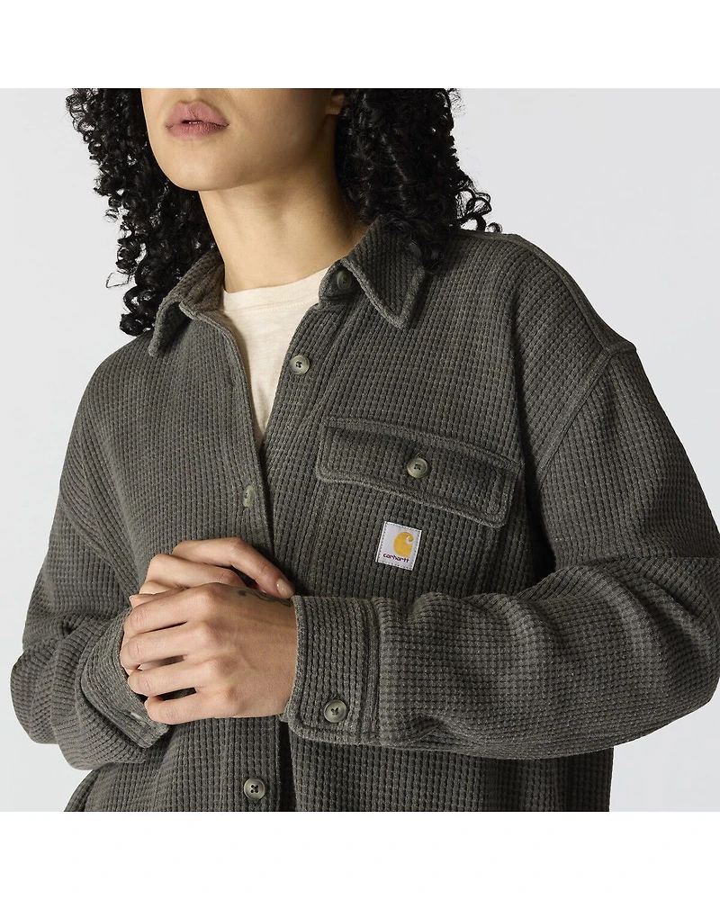 Carhartt Women's Oversized Fit Heavyweight Waffle Knit Work Shirt