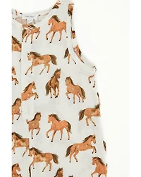 Angel Dear Infant Boys' Horse Shortie Sleeveless Snap Onesie