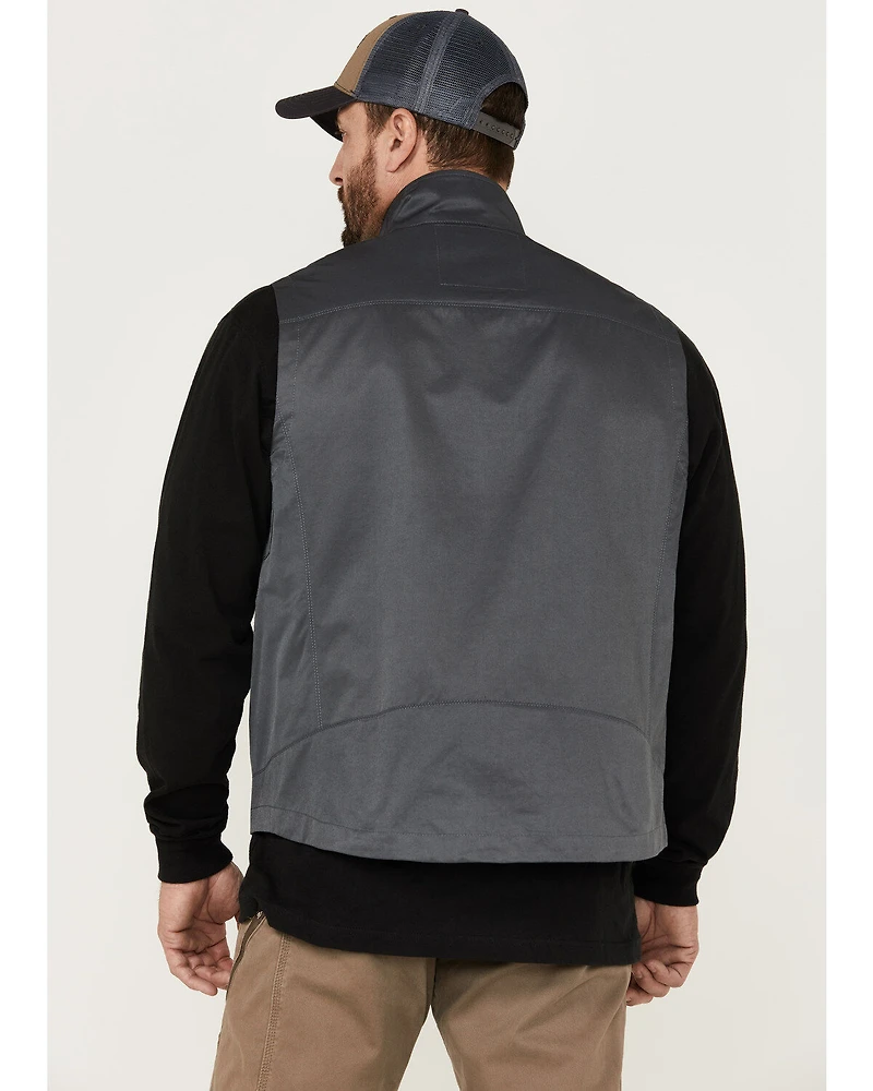 Brothers and Sons Men's Solid Baby Twill CC Zip-Front Vest