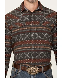 Cody James Men's Stand Tall Southwestern Print Long Sleeve Snap Western Shirt - Big
