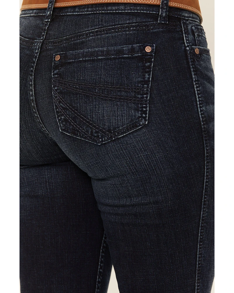 Shyanne Women's Shay Mid Rise Bootcut Performance Stretch Denim Jeans
