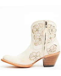 Shyanne Women's Lily Floral Embroidered Western Fashion Booties - Round Toe