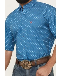 Ariat Men's Scott Geo Print Short Sleeve Button-Down Western Shirt