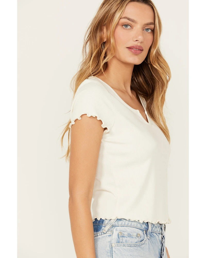 Cleo + Wolf Women's Ribbed Baby Tee