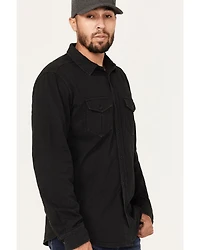 Brothers and Sons Men's Solid Pigment Slub Button Down Western Shirt