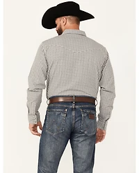 Blue Ranchwear Men's Dickens Gingham Long Sleeve Snap Western Shirt