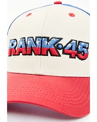 RANK 45® Men's Embroidered Flag Logo Mesh-Back Ball Cap