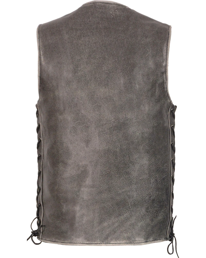 Milwaukee Leather Men's Side Lace Vest - Big 4X