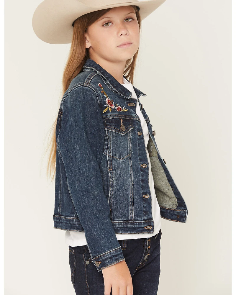 Shyanne Girls' Scout Floral Embroidered Denim Jacket