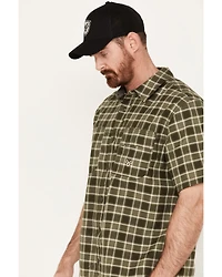 Hawx Men's Oxford Short Sleeve Button-Down Work Shirt