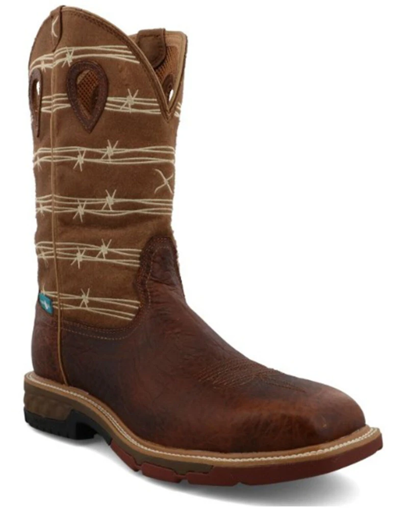Twisted X Men's 12" Waterproof Western Work Boots - Alloy Toe