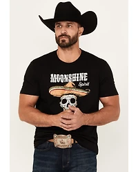 Moonshine Spirit Men's Skull Stars Short Sleeve Graphic T-Shirt