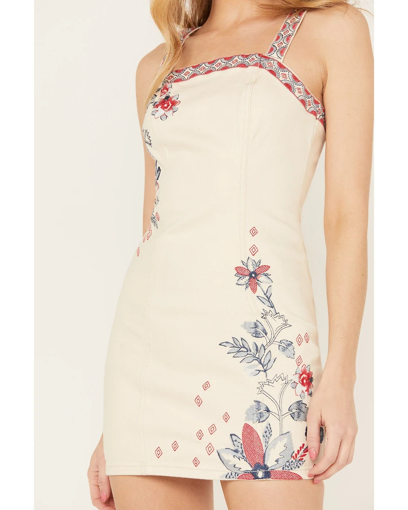 Shyanne Women's Americana Embroidered Denim Mini Dress