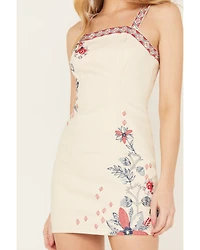 Shyanne Women's Americana Embroidered Denim Mini Dress