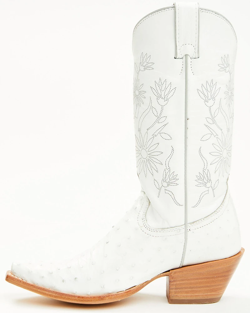 Shyanne Women's Daisie Exotic Full Quill Ostrich Western Boots - Snip Toe
