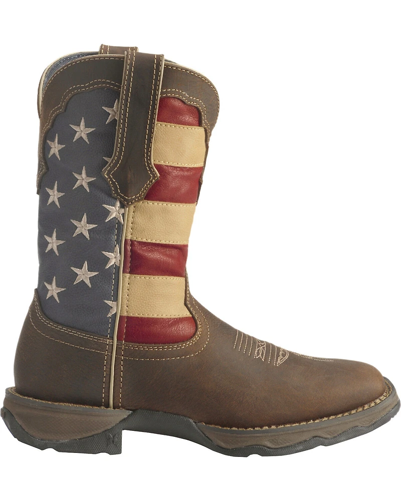 Durango Lady Rebel American Flag Western Performance Boots - Broad Square Toe