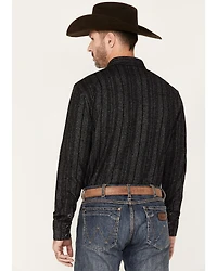 Blue Ranchwear Men's Jasper Heather Long Sleeve Snap Flannel Shirt