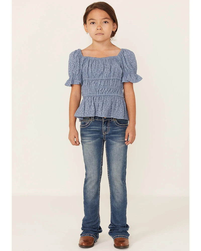 Shyanne Girls' Floral & Swirl Bootcut Jeans