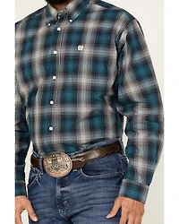 Cinch Men's Plaid Print Long Sleeve Button-Down Western Shirt