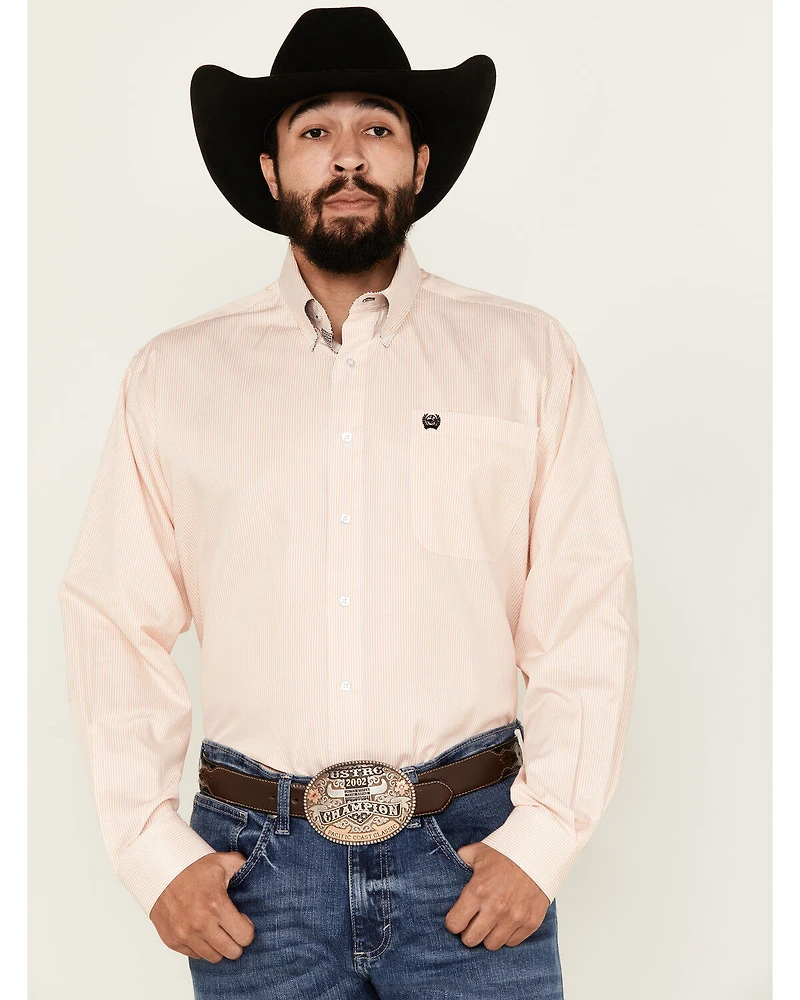 Cinch Men's Striped Long Sleeve Button-Down Western Shirt