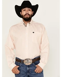 Cinch Men's Striped Long Sleeve Button-Down Western Shirt