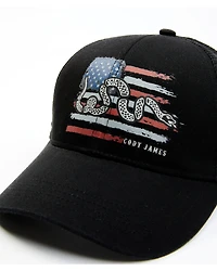 Cody James Men's Distressed Snake Flag Ball Cap
