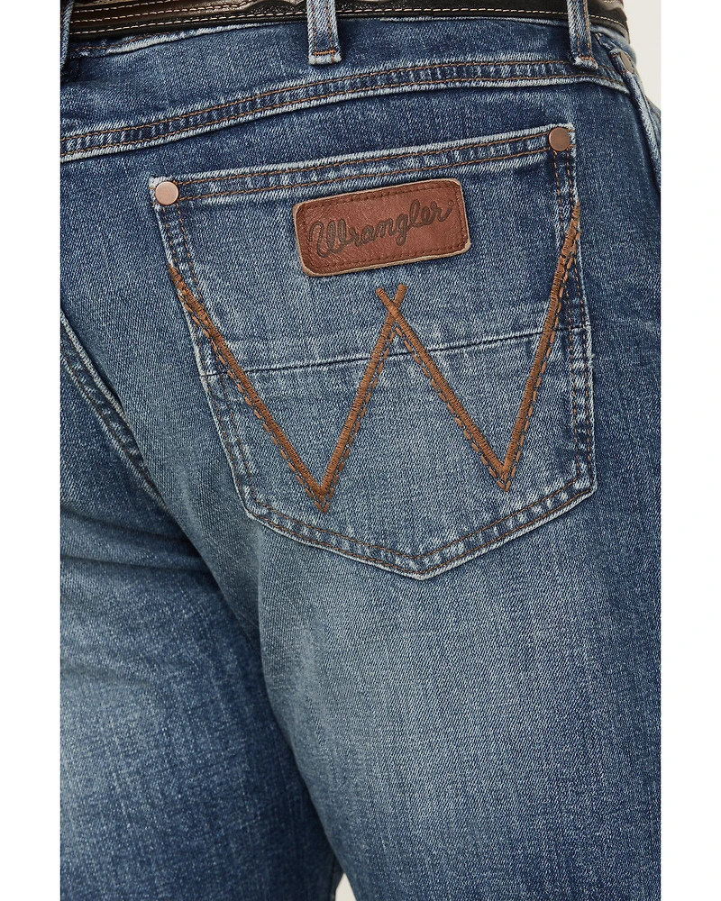 Wrangler Retro Men's Bryson Medium Wash Slim Bootcut Stretch Denim Jeans