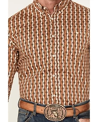 RANK 45® Men's Manvel Southwestern Print Long Sleeve Button-Down Stretch Western Shirt
