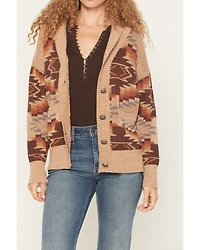 Cotton & Rye Women's Southwestern Print Button-Down Cardigan