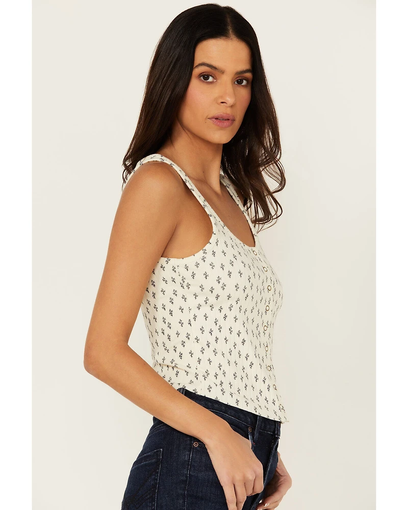 Cleo + Wolf Women's Amy Rib Knit Cropped Tank Top