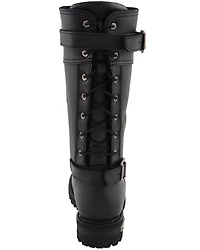Milwaukee Leather Women's Calf Laced Riding Boots - Round Toe
