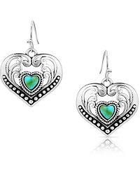 Montana Silversmiths Women's Fierce Hearts Earrings