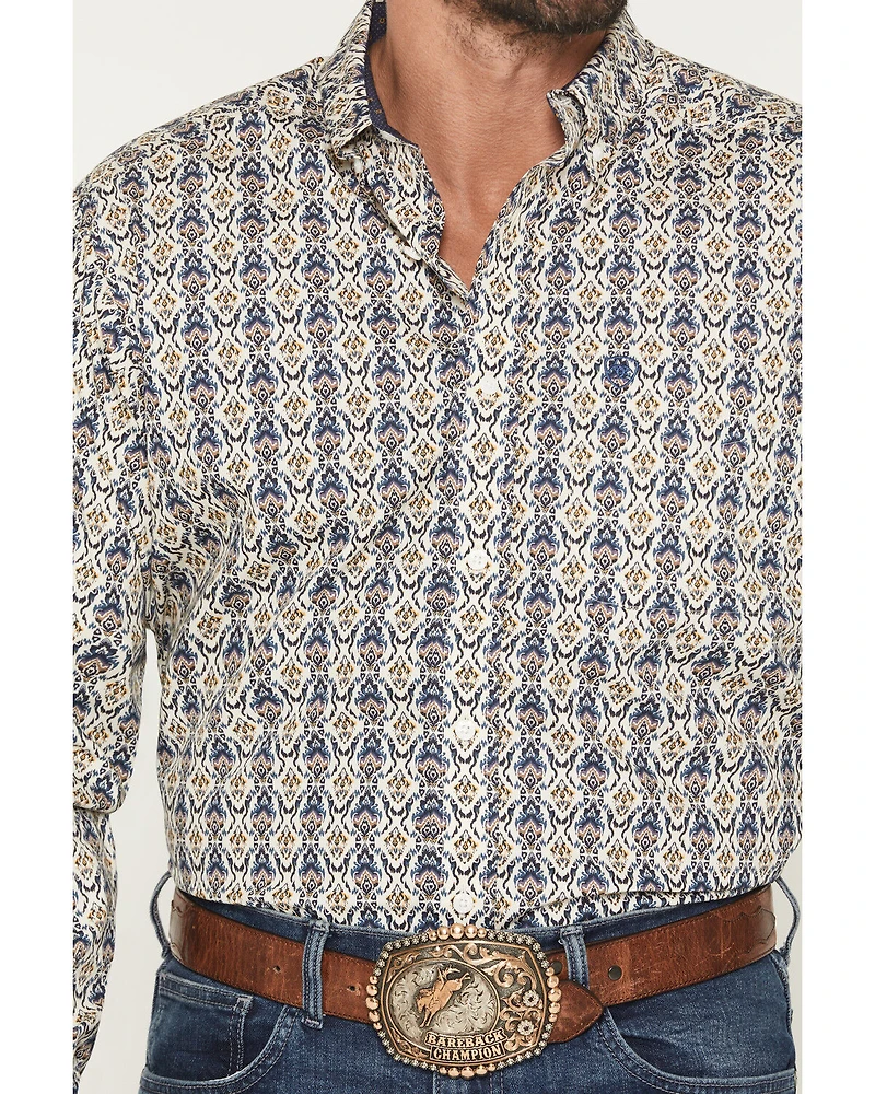 Ariat Men's Damon Medallion Print Long Sleeve Button-Down Western Shirt