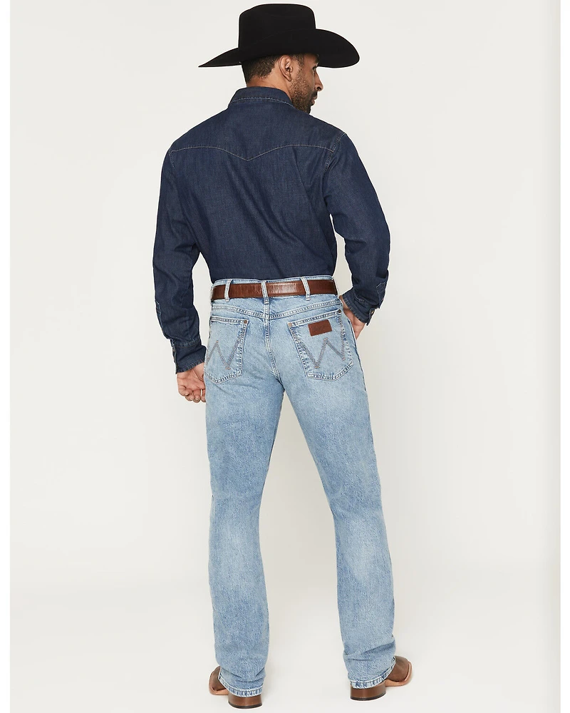 Wrangler Retro Men's 77MWZ Jones Light Wash Slim Bootcut Stretch Denim Jeans