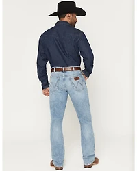 Wrangler Retro Men's 77MWZ Jones Light Wash Slim Bootcut Stretch Denim Jeans