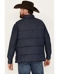 Cody James Men's Dark Wash Denim Puffer Vest