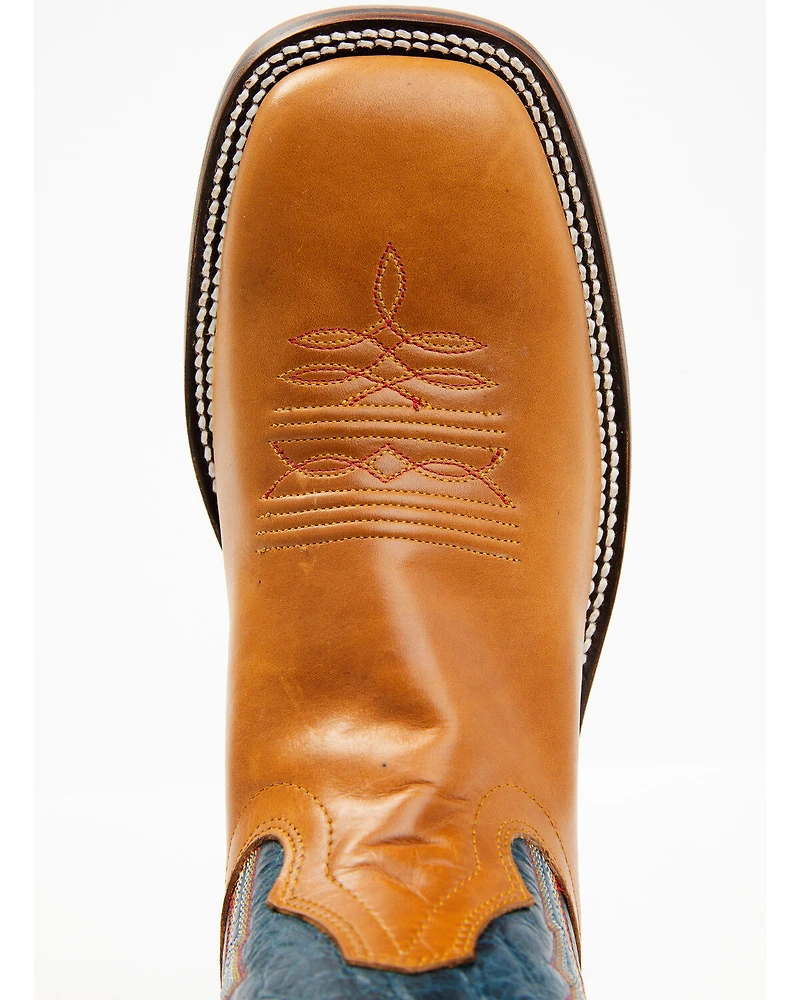 Hondo Boots Men's Crazy Horse Western - Broad Square Toe