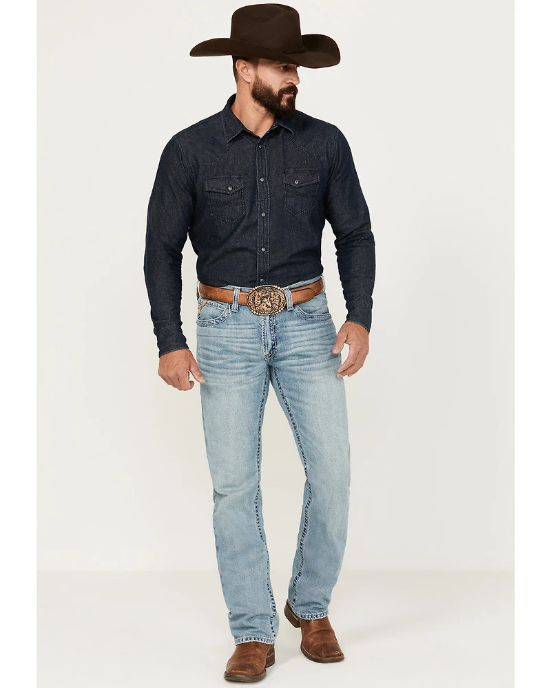 Ariat Men's M4 Corona Marston Light Wash Relaxed Straight Rigid Jeans