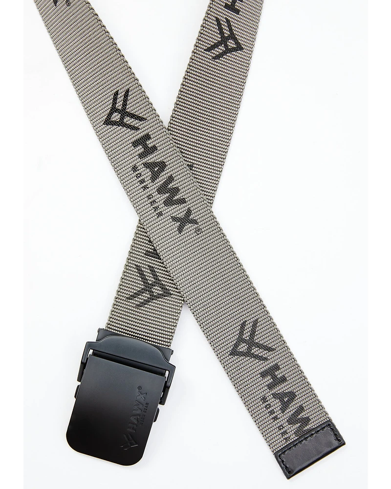 Hawx Men's Web Grey Nylon Belt