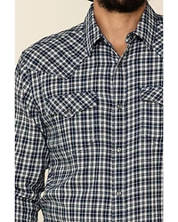 Cody James Men's Ash Small Plaid Long Sleeve Western Flannel Shirt