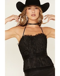 Wonderwest Women's Lace Trim Tank